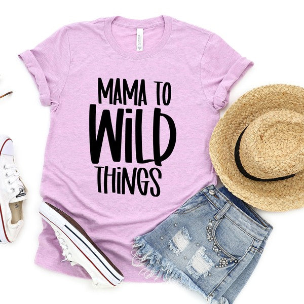 Mama To Wild Things Short Sleeve Graphic Tee