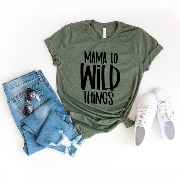 Mama To Wild Things Short Sleeve Graphic Tee