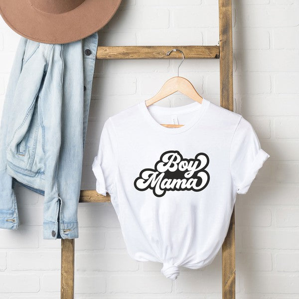 Retro Boy Mama Short Sleeve Graphic Tee