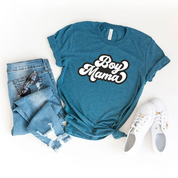 Retro Boy Mama Short Sleeve Graphic Tee