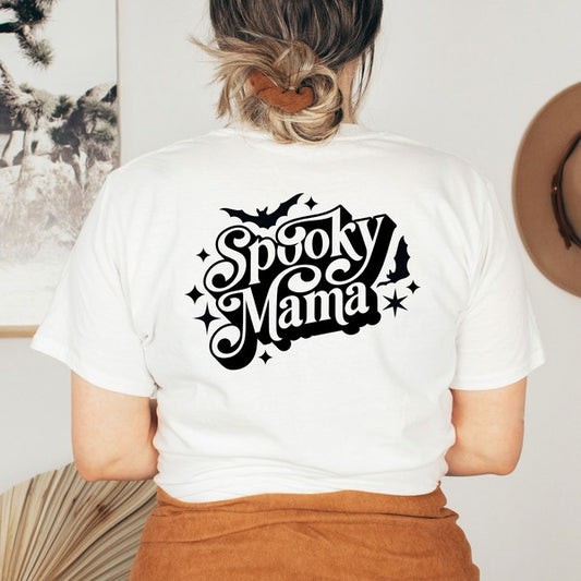 Spooky Mama Bats Front & Back Graphic Tee