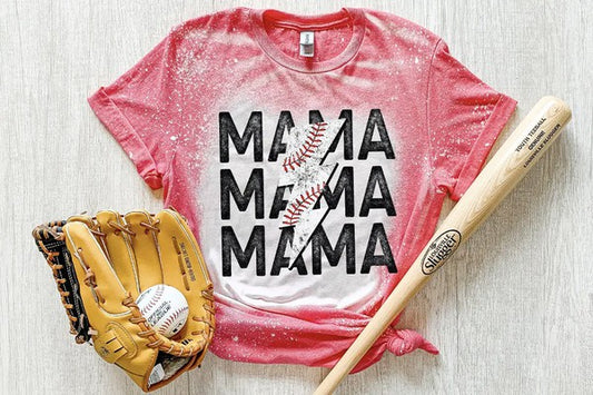 Plus Size Baseball Mama Lightening Bolt