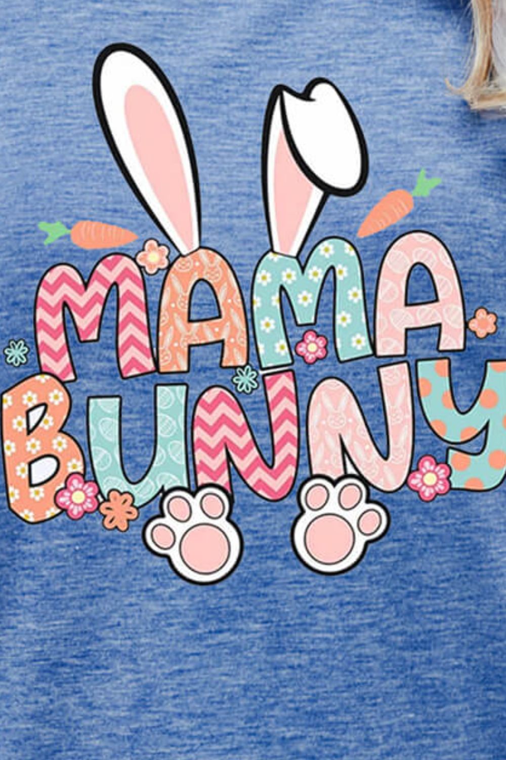 MAMA BUNNY Easter Graphic Short Sleeve Tee